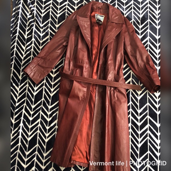 suburban heritage Jackets & Blazers - Suburban heritage vintage leather trench coat